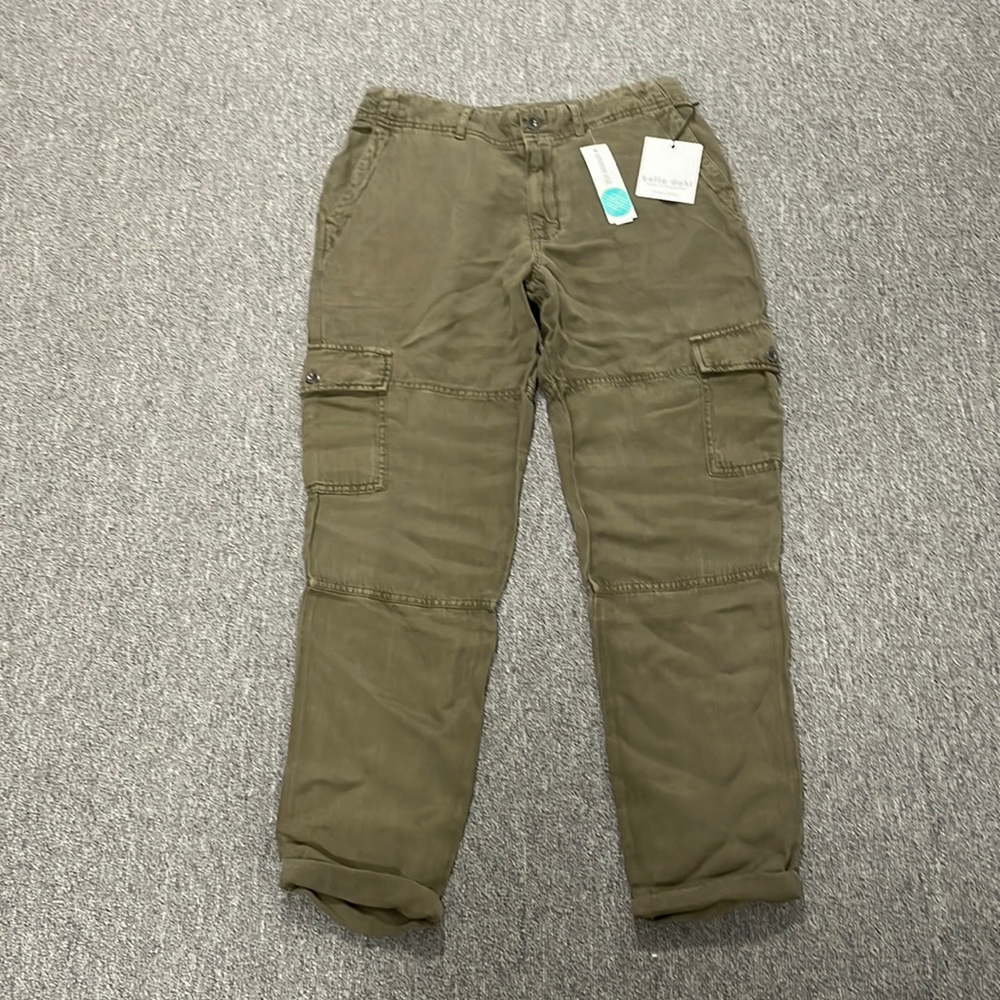 bella dahl sienna rolled cargo pocket linen pant